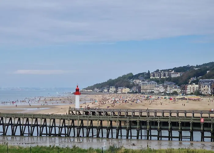 Le Cocooning-Studio Deauville Marina Avec Terrasse Vue Mer Et Plage